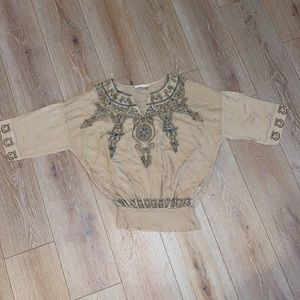 Solitaire embroidered top